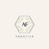 AF Initial Letter Flower Logo Template Vector premium vector art