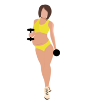 Pregnant girl doing sport and fitness png