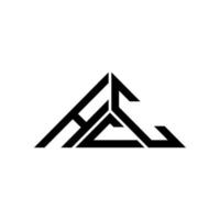 diseño creativo del logotipo de la letra hcc con gráfico vectorial, logotipo simple y moderno de hcc en forma de triángulo. vector