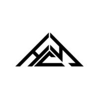 diseño creativo del logotipo de letra hcy con gráfico vectorial, logotipo simple y moderno de hcy en forma de triángulo. vector