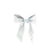 Watercolor white ribbon bow png