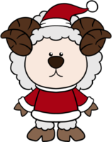 clipart de personagem de desenho animado de natal bonito colorido png