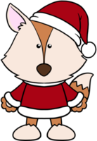 lindo navidad dibujos animados animal carácter clipart colorido png