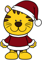 lindo navidad dibujos animados animal carácter clipart colorido png