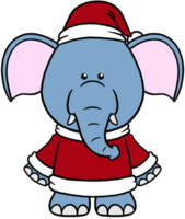 cute christmas cartoon animal character clipart colorful png