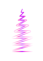 Neon Christmas tree design. PNG with transparent background.