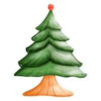 Christmas Tree Clipart, Watercolor illustration png