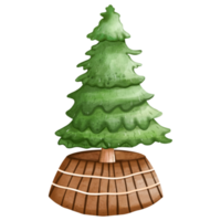 árbol de navidad clipart, ilustración acuarela png