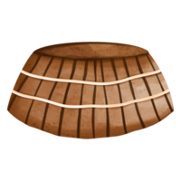 clipart de olla de madera, ilustración de acuarela png
