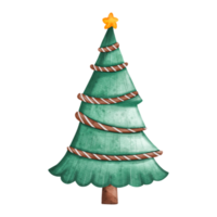 Natale albero clipart, acquerello illustrazione png