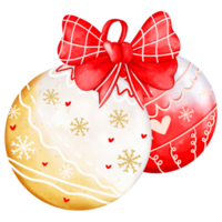 Kerstmis bal, Kerstmis decoratie, Kerstmis ornament waterverf illustratie png