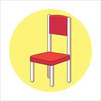 una ilustración de vector de silla