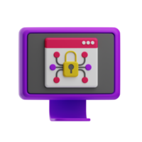 encryption illustration 3d png