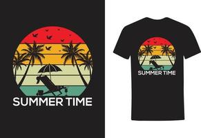 diseño de camiseta de horario de verano vector