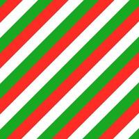 red green and white diagonal stripes vector seamless pattern.