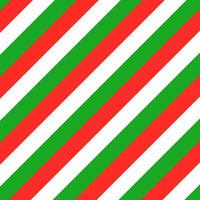 red green and white diagonal stripes vector seamless pattern.