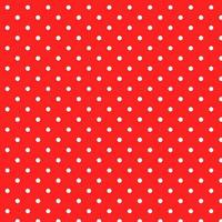 White polka dots pattern on red vector