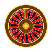 rueda de la ruleta del casino sobre fondo blanco vector