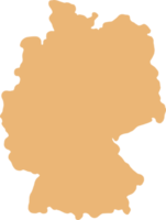doodle desenho à mão livre do mapa da Alemanha. png