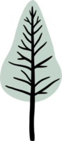 eenvoud pijnboom boom uit de vrije hand tekening vlak ontwerp. png