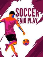 abstract soccer fair play background vector