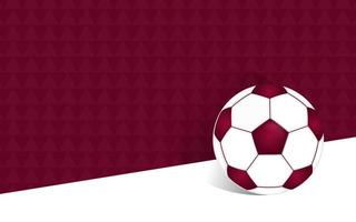 fútbol sobre un fondo rojo y blanco vector