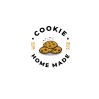 Cookies-Logo-Design-Vorlage. Keks-Abbildung png