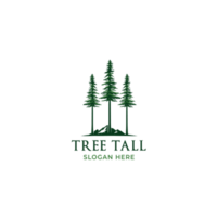 Tall skinny pine tree logo png