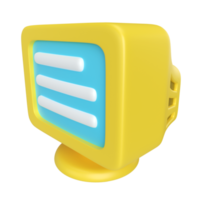 Crt Monitor 3D Illustration Icon png