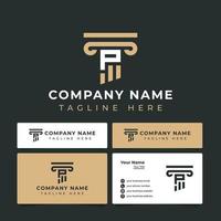 Letter P Lawyer Logo, suitable for any law and attorney business. vector