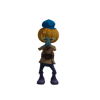 Pumpkin monster pose Halloween png