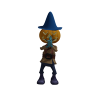 pose de monstruo de calabaza halloween png