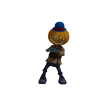 pose de monstruo de calabaza halloween png