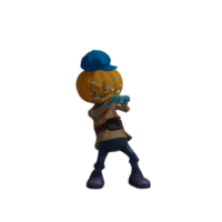 Pumpkin monsters dancing png