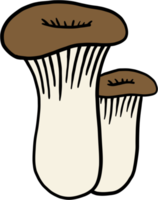 doodle freehand sketch drawing of king trumpet mushroom. png