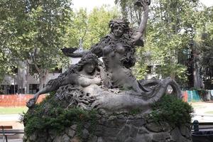 Mermaid statues in Montagnola Park Bologna, Italy photo