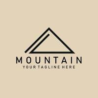 mountain line art logo, icon and symbol, vector illustration design