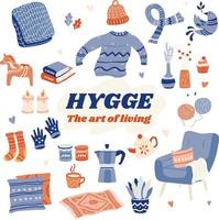 Hygge life illustration element vector