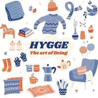 elemento de ilustración de vida hygge vector