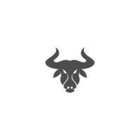 diseño de logotipo de icono de toro vector