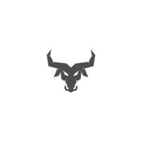 Bull icon logo design vector