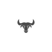 Bull icon logo design vector