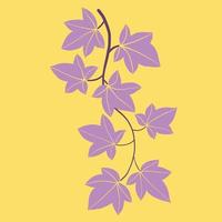 Simplicity ivy freehand drawing flat design. vector