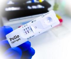 Rapid test cassette for Polio virus IgG and IgM. photo