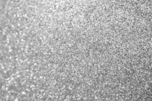 Abstract blur silver glitter sparkle defocused bokeh light background photo