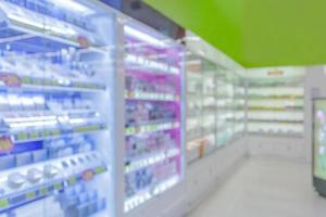 pharmacy drugstore shelves interior blurred abstract background photo