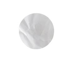 Blank white circle paper sticker label isolated on white background with clipping path photo