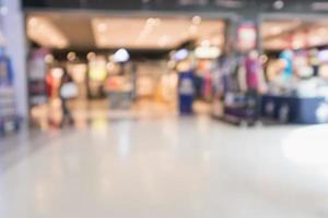 Abstract blur modern shopping mall interior defocused background photo