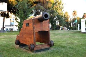 Old cannon in a garden photo