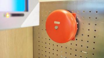 Emergency of Fire alarm or alert or bell warning equipment. photo